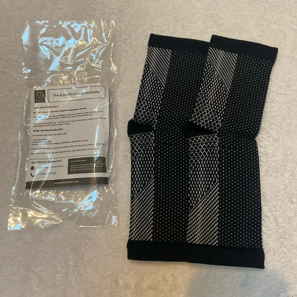 DocSocks NEW Neuropathy Compression Sleeves Toeless Socks